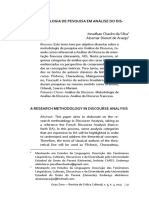 SILVA e ARAUJO A Metodologia de Pesquisa em Análise Do Discurso Grau Zero - Revista de Crítica Cultural, V. 5, N. 1, 2017