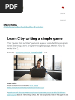 Learn C by Writing A Simple Game