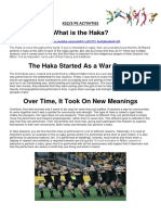 What Is The Haka?: Ks2/3 Pe Activities