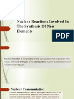 Nuclear Reactions Involved in The Synthesis of New Elements