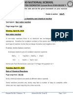 Grade 9 Chemistry- Lesson Note April 8,2020