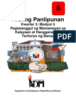 Araling Panlipunan: Kwarter 3: Modyul 5 Pagtatanggol NG Mamamayan Sa Kalayaan at Hangganan NG Teritoryo NG Bansa