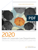 State of Corporate Law Departments:: Effectiveness, Efficiency & Expanding The Guardian Role