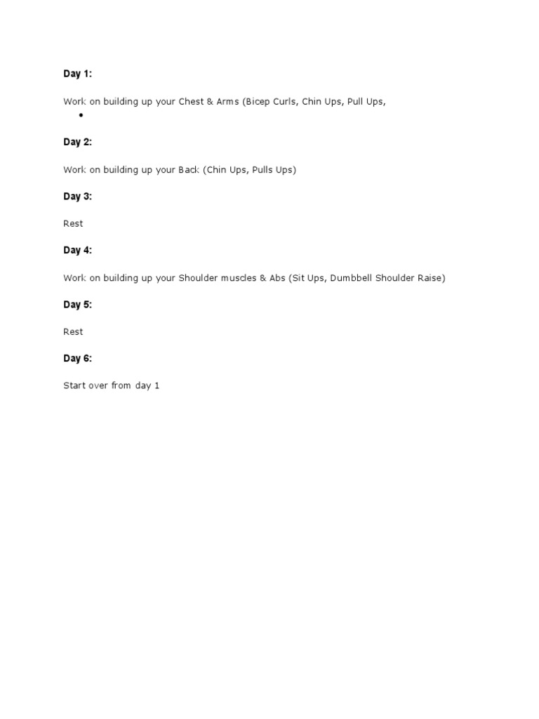 WorkOut Plan | PDF