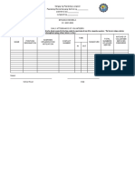 Brigada Eskwela Daily Volunteer Attendance Form