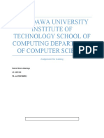 Dire Dawa University Institute of Technology School of Computing Department of Computer Science