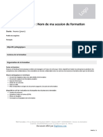 Modele Programme de Formation