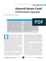 Value Balanced Score Card: - A Tool of Performance Appraisal