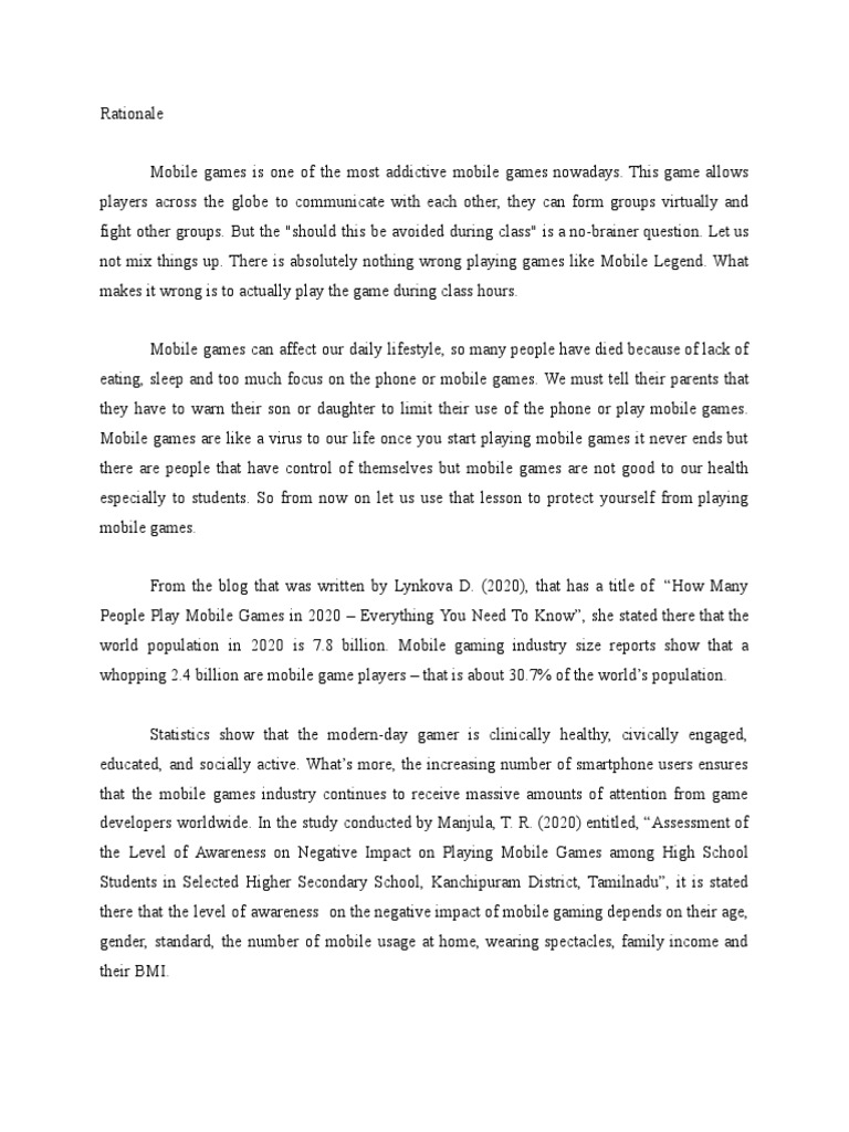 Impact of Mobile Games on Students | PDF | Mobile Phones | Mobile Game