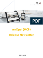 Myopel (MCP) Release Newsletter: Customer Care and Aftersales