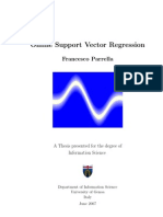 Online Support Vector Regression: Francesco Parrella