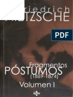 Nietzsche Friedrich - Fragmentos Postumos - Tomo I (Scan Mejorado)