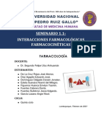 Seminario N°1 Interacciones Farmacológicas Farmacocinéticas
