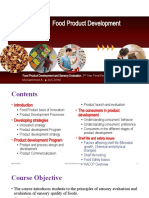 Food Product Development: Food Product Development and Sensory Evaluation, 3 Year Food Eng. Muhammed A. Jucavm