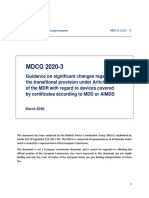 MDCG 2020-3 Guidance on Significant Changes