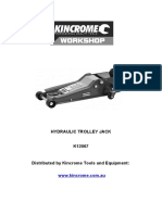 Kincrome Hydraulic Trolley Jack Manual
