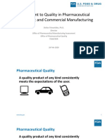 Commitment To Quality in Pharmaceutical Development and Commercial Manufacturing