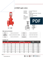 Flanged + Grooved OS&Y Gate Valve: Main Parts and Material