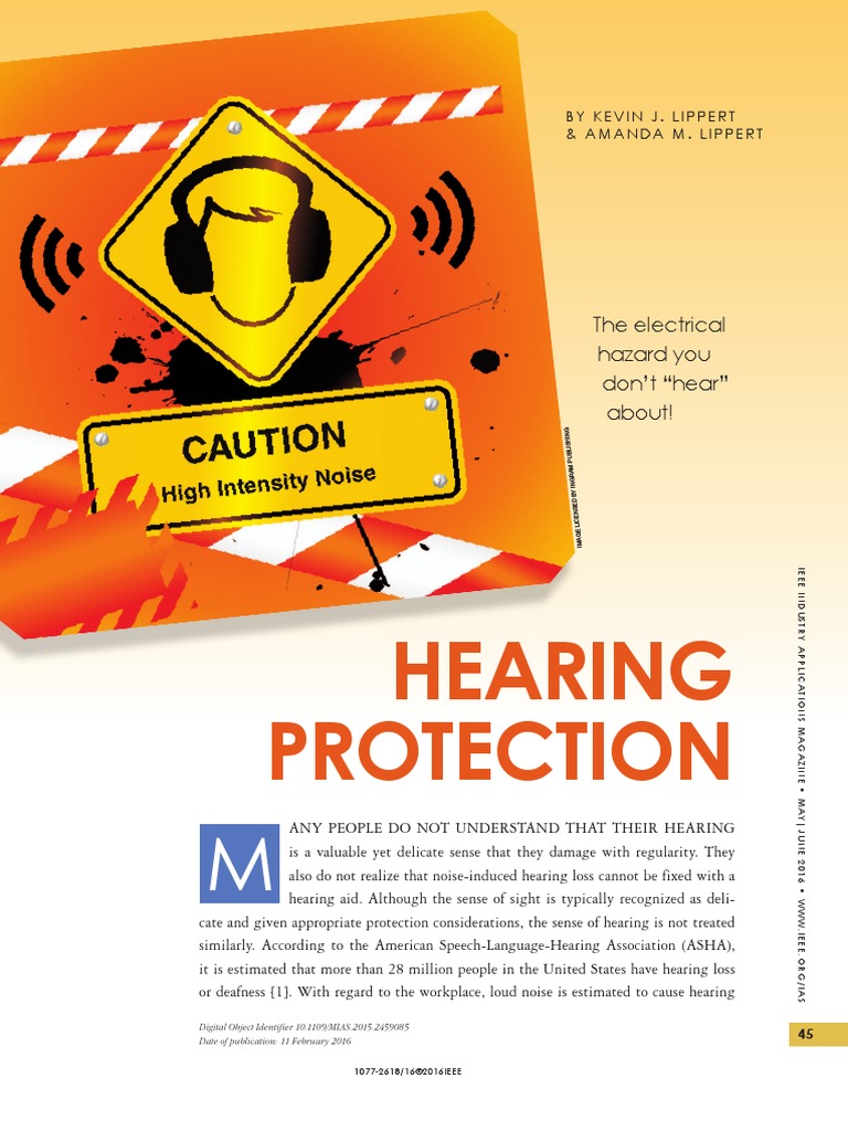Hearing Protection PDF Ear Hearing
