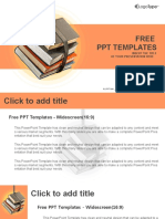 Stack of Books PowerPoint Templates Widescreen