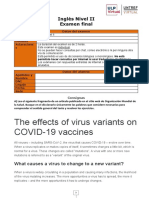 The Effects of Virus Variants On COVID-19 Vaccines: Inglés Nivel II Examen Final