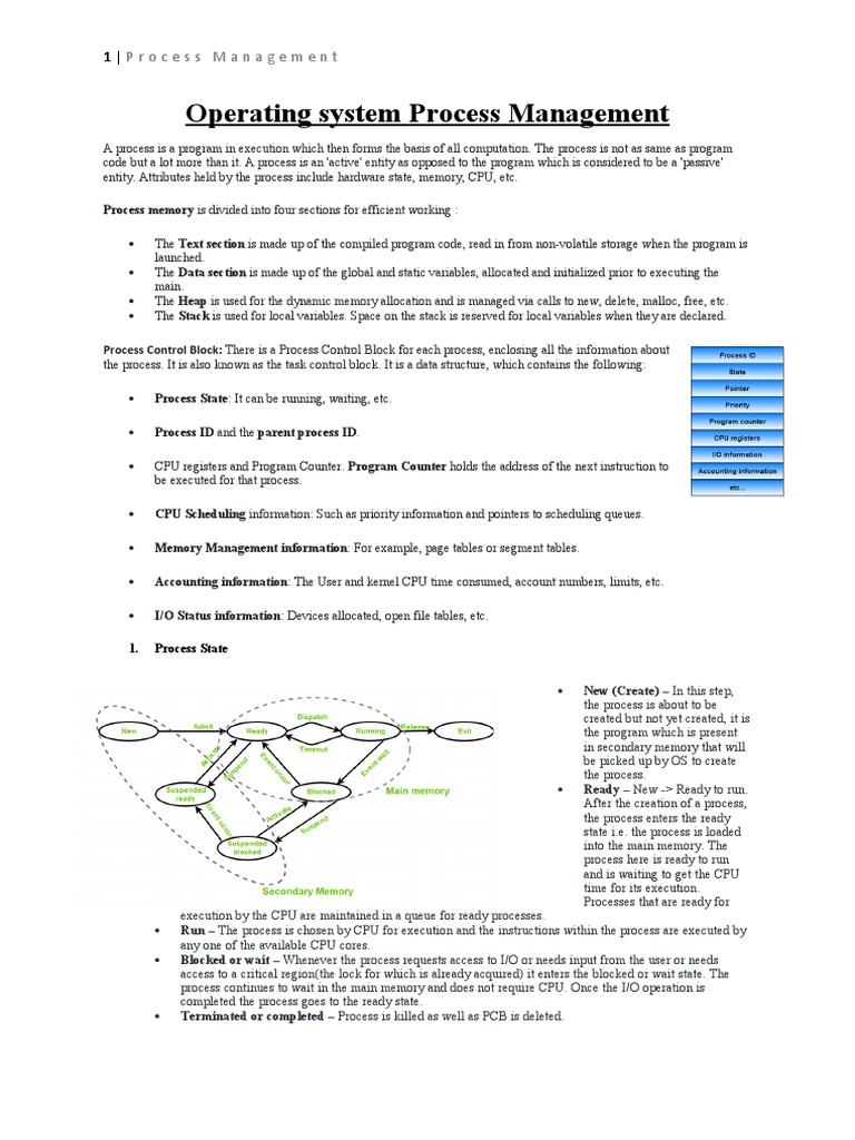 Operating System Process Management | PDF | Scheduling (Computing ...