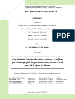 Contribution A Lanalyse Des Nitrates Chlorures Et Sulfates Par Chromatographie Ionique.