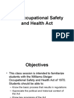 The Occupational Safety and Health Act