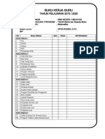 2. Lembar Cheklist Buku Kerja Guru