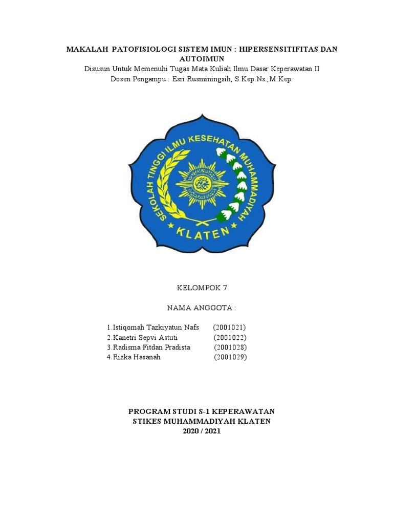 Makalah Patofisiologi Sistem Imun Pdf