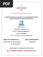 A Project Report ON: "Deparmental Storage Management System "