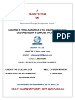 A Project Report ON: "Deparmental Storage Management System "