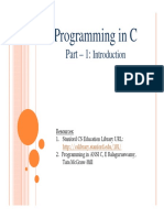 Programming in C: Part 1 Introduction