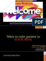 AFACP Course - When Too Refer To ICU & HDU