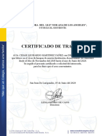 Certificado de Trabajo Del Colegio Sor Ana de Los Angeles - (Icancas S.R.L. 20600231643)