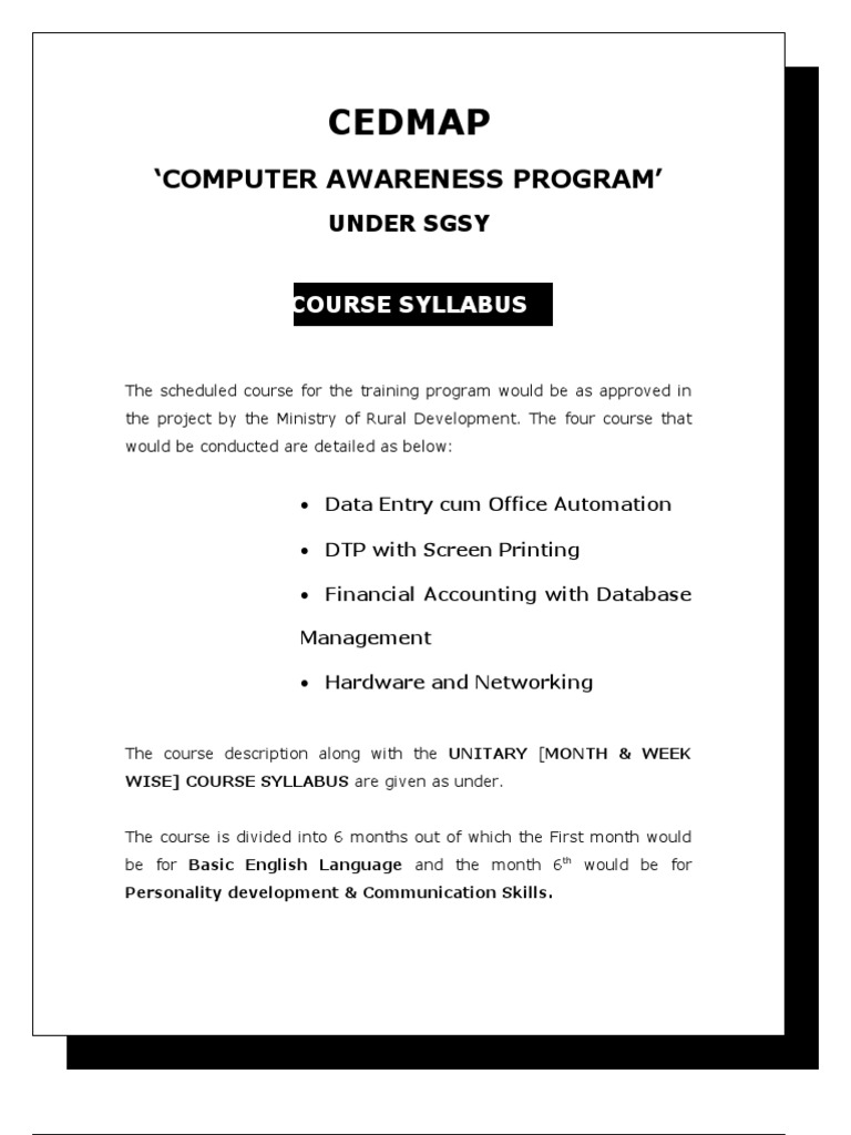 Cedmap: Computer Awareness Program' | PDF | Grammatical Gender ...