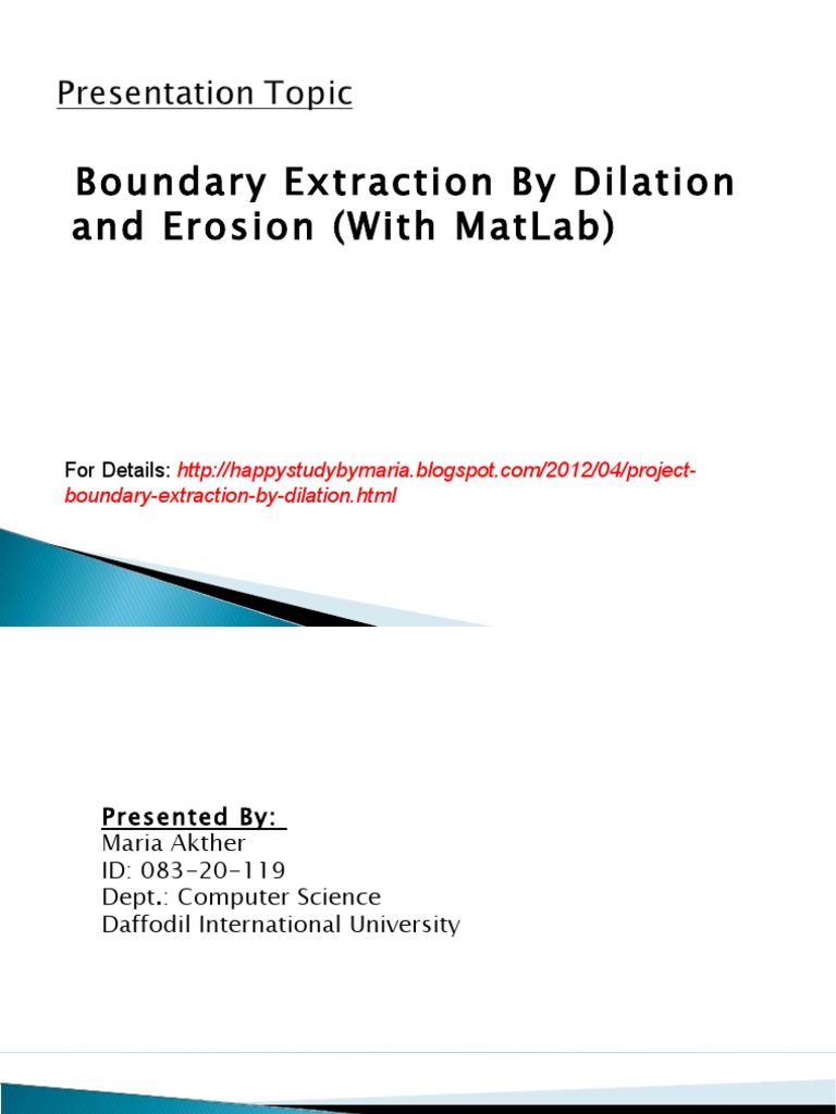 Morphological Boundary Extraction in MATLAB | PDF | Imaging | Graphics