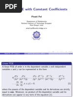 Linear PDE With Constant Coefficients: Pinaki Pal