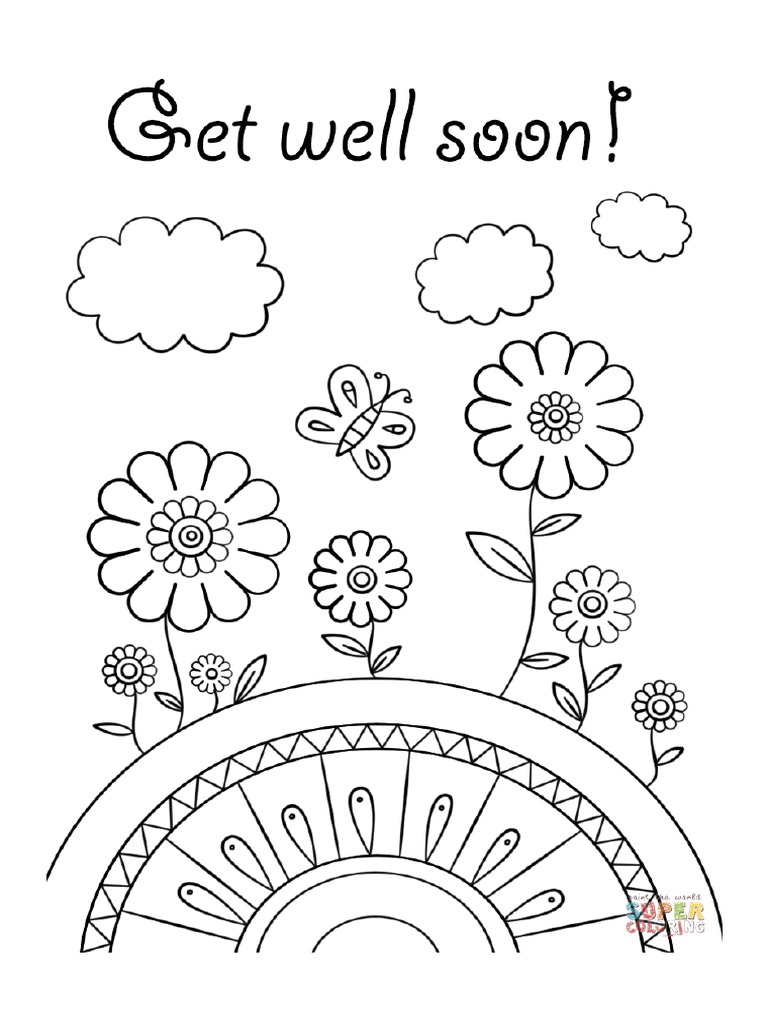 Get Well Soon Coloring Page - Free Printable Coloring Pages | PDF