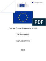 Creative Europe Programme (CREA) Call For Proposals: European Cooperation Projects (CREA-CULTURE-2021-COOP)