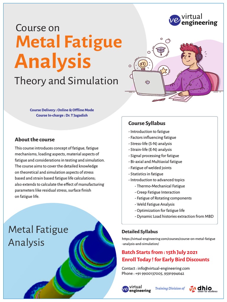 Course Metal Fatigue Analysis Brochure Pdf Fatigue Material