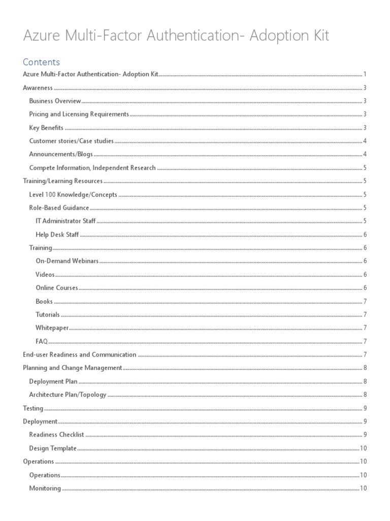 A Comprehensive Guide to Planning and Implementing Azure Multi-Factor ...