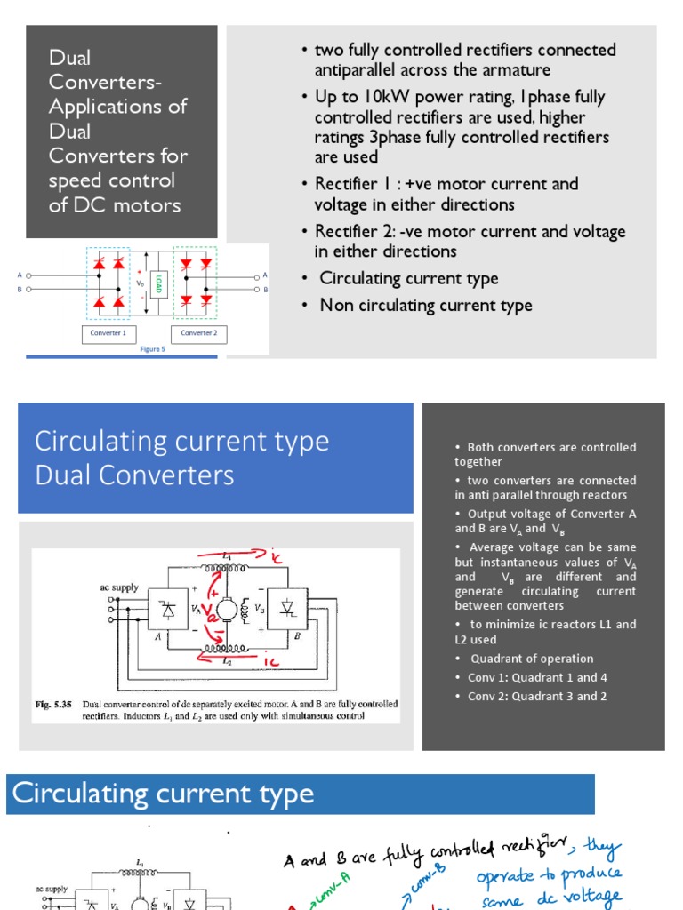 Dual Converters for DC Motor Control | PDF | Electric Motor | Rectifier