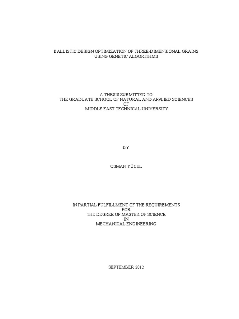 Ballistic Design Optimization Using Genetic Algorithms | PDF | Rocket ...
