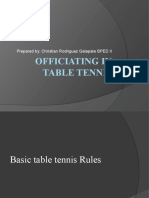 Officiating in Table Tennis