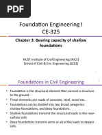 Foundation Engineering I CE-325: Chapter 3: Bearing Capacity of Shallow Foundations