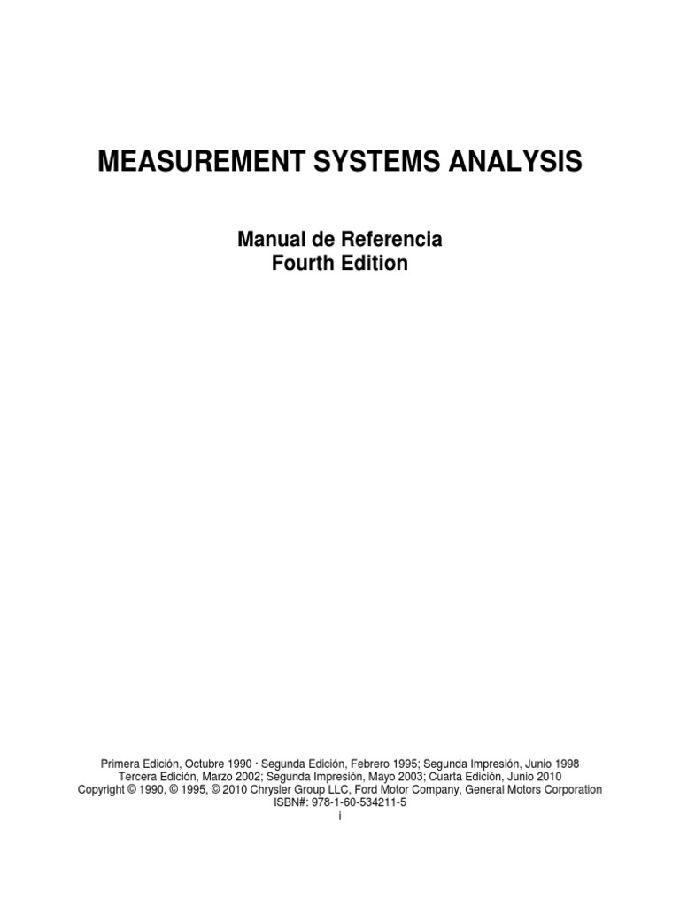 Msa 4 Esp | PDF | Calibración | Instituto Nacional de Estándares y ...
