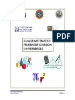 Guia de Matemática para Exámenes de Admisión Universidades.