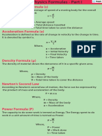 Basic Physics Formula