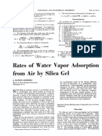 Rate of Water Vapor Adsorption by Silica Gel